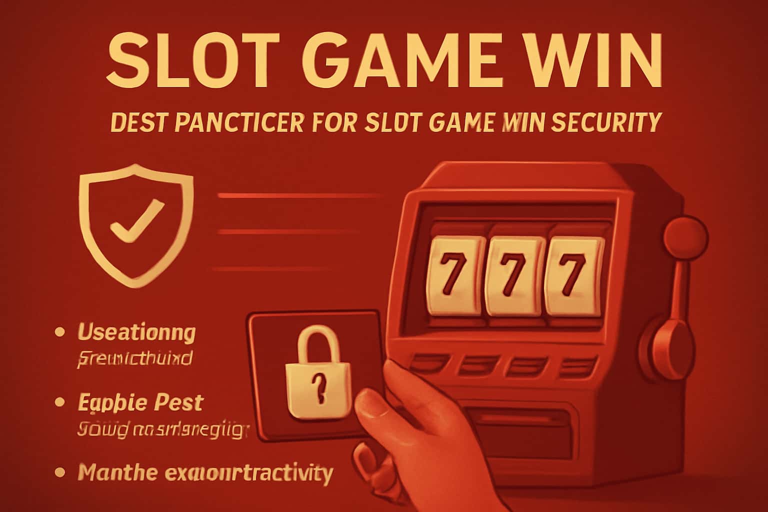 An informative visual representation emphasizing best practices for Slot Game Win security.