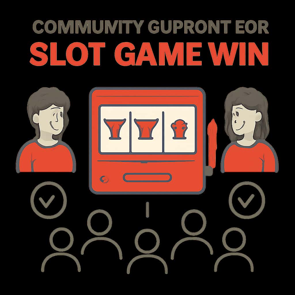 An educational diagram illustrating the support structure of the Slot Game Win community.