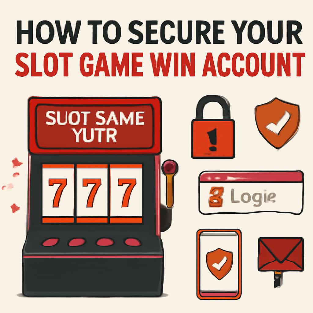 Illustration showing steps to secure Slot Game Win account.