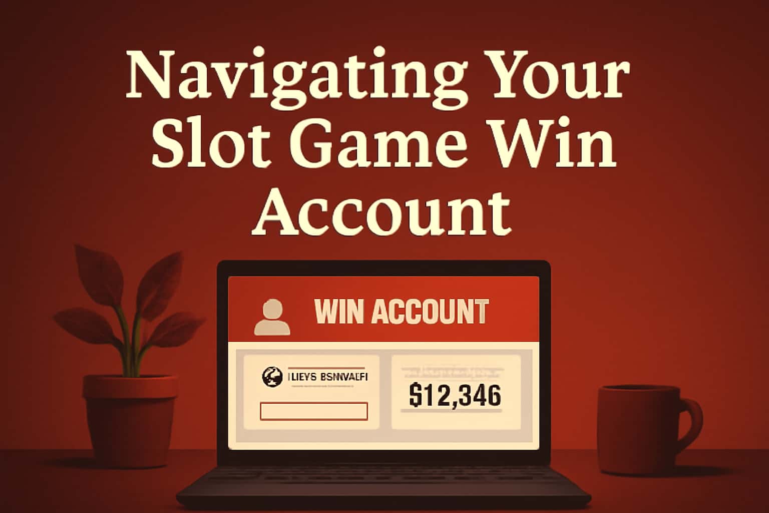 An informational graphic illustrating the concept of navigating a Slot Game Win account.