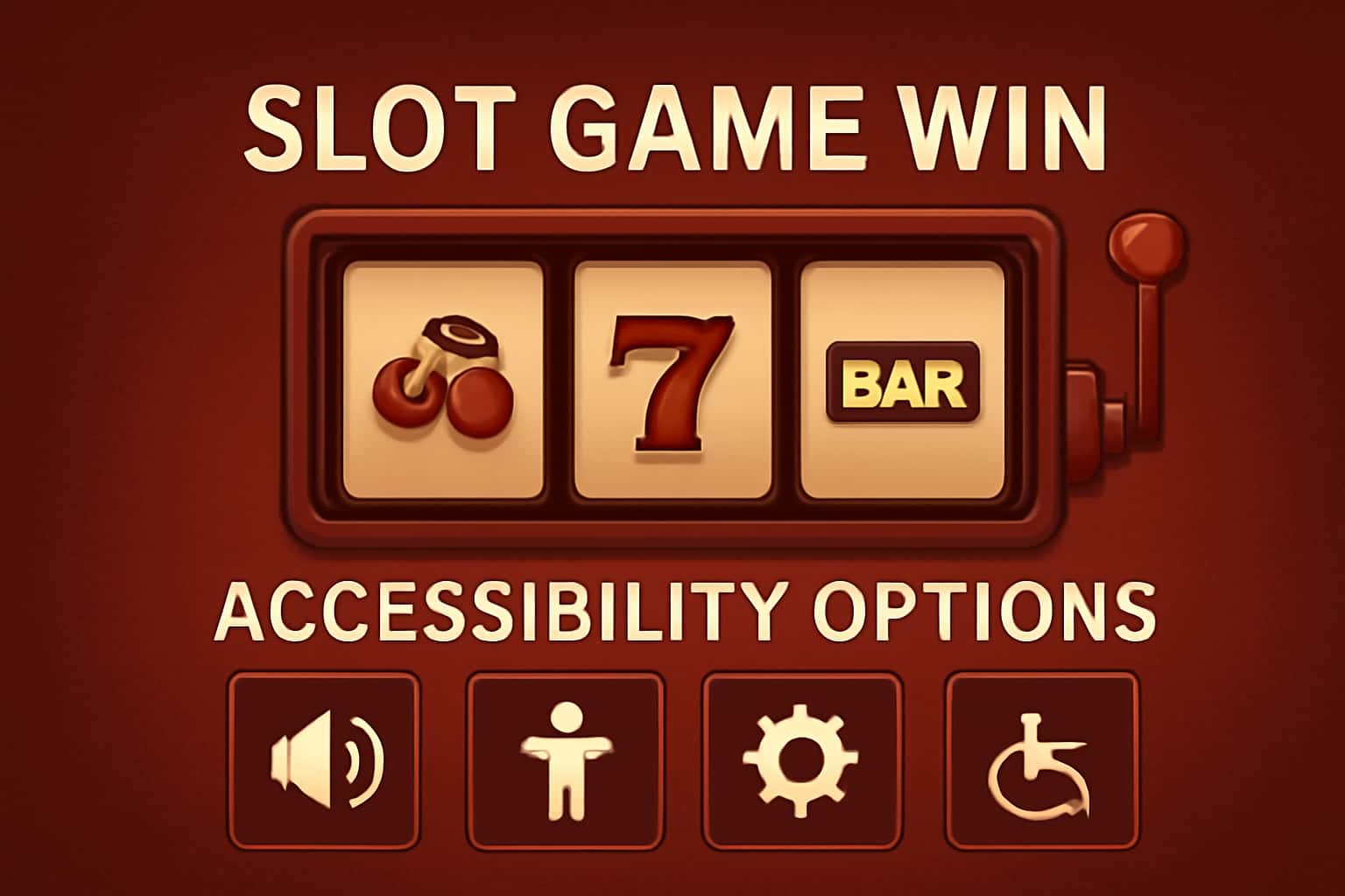 An informational scene showcasing Slot Game Win Accessibility Options.