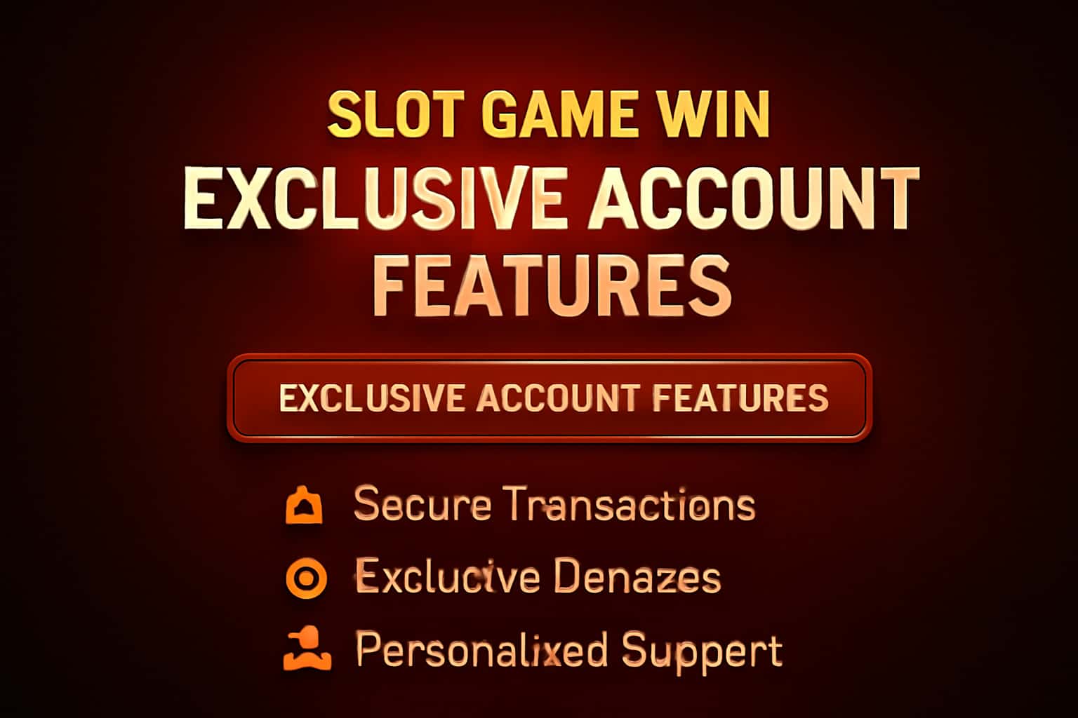 An informative visual displaying the features of Slot Game Win accounts.