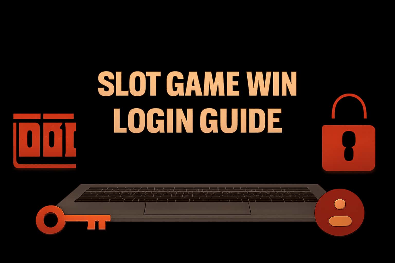 An informative scene illustrating the Slot Game Win Login Guide with clear text.