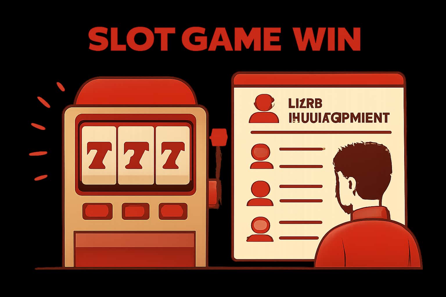 An informative scene depicting user management features related to Slot Game Win.