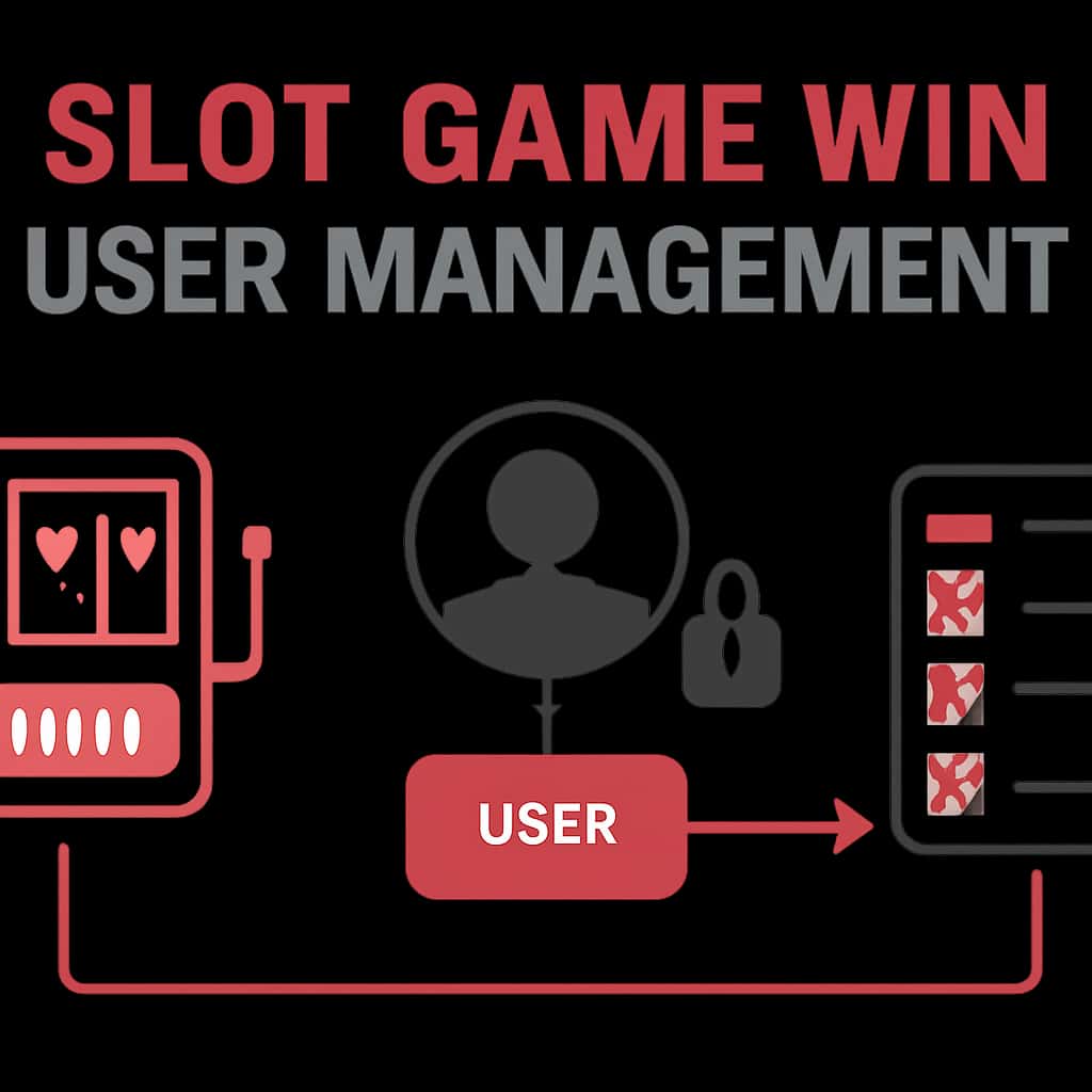 An educational diagram detailing the components of Slot Game Win User Management.