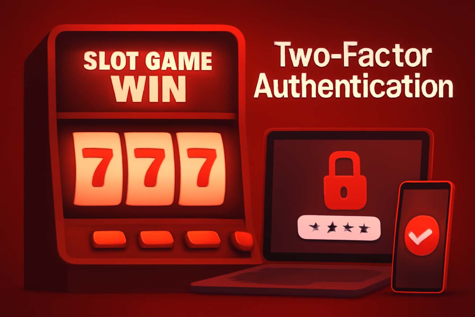 Visual representation of Two-Factor Authentication with a focus on Slot Game Win.