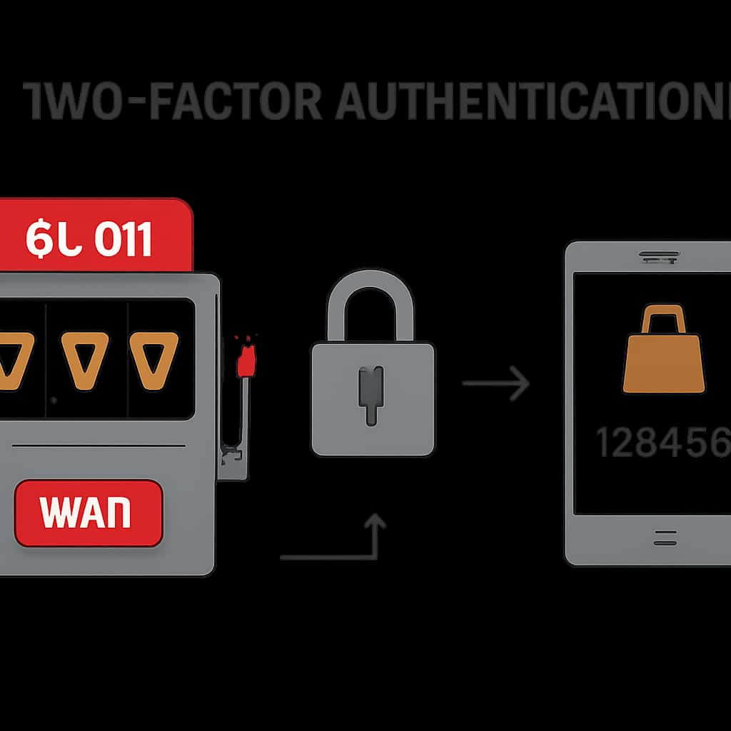 Diagram illustrating the setup of Two-Factor Authentication for Slot Game Win.