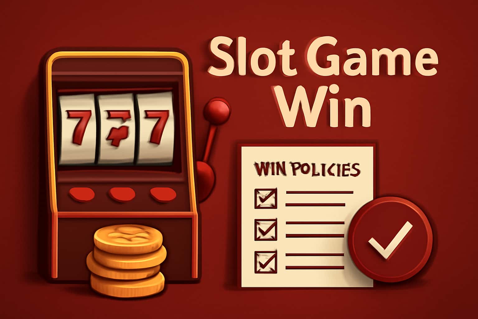 An informational scene related to Slot Game Win policies, featuring the title clearly.