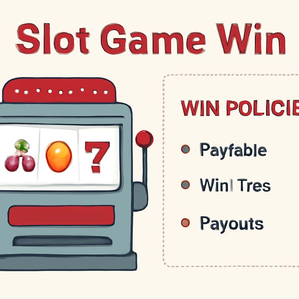 Illustration detailing Slot Game Win policies in an educational format.